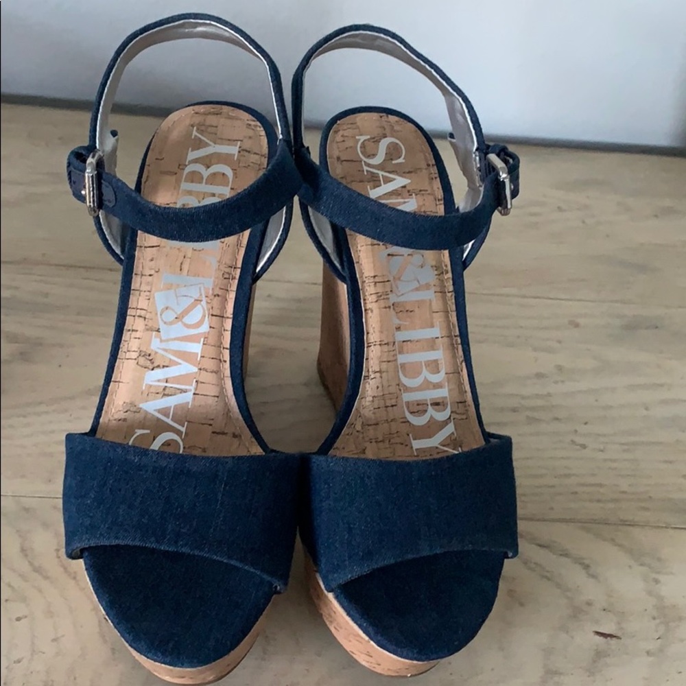 Navy Sandal Heels
